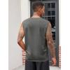 Runcati Mens Muscle Tank Tops Sleeveless Workout Gym Slim Fit Henley Shirt Casual Basic Summer Beach Tops(Dark Grey)