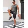 Runcati Mens Muscle Tank Tops Sleeveless Workout Gym Slim Fit Henley Shirt Casual Basic Summer Beach Tops(Dark Grey)