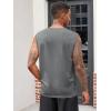 Runcati Mens Muscle Tank Tops Sleeveless Workout Gym Slim Fit Henley Shirt Casual Basic Summer Beach Tops(Grey)