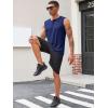 Runcati Mens Muscle Tank Tops Sleeveless Workout Gym Slim Fit Henley Shirt Casual Basic Summer Beach Tops(Navy)