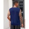 Runcati Mens Muscle Tank Tops Sleeveless Workout Gym Slim Fit Henley Shirt Casual Basic Summer Beach Tops(Navy)