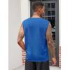 Runcati Mens Muscle Tank Tops Sleeveless Workout Gym Slim Fit Henley Shirt Casual Basic Summer Beach Tops(Royal Blue)