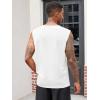 Runcati Mens Muscle Tank Tops Sleeveless Workout Gym Slim Fit Henley Shirt Casual Basic Summer Beach Tops(White)