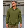 Runcati Mens Pullover Hoodies Long Sleeve Casual Lightweight Fashion Hooded Sweatshirt with Kanga Pockets(Army Green)