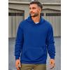Runcati Mens Pullover Hoodies Long Sleeve Casual Lightweight Fashion Hooded Sweatshirt with Kanga Pockets(Blue)