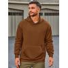 Runcati Mens Pullover Hoodies Long Sleeve Casual Lightweight Fashion Hooded Sweatshirt with Kanga Pockets(Brown)