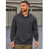 Runcati Mens Pullover Hoodies Long Sleeve Casual Lightweight Fashion Hooded Sweatshirt with Kanga Pockets(Dark Gray)