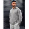 Runcati Mens Pullover Hoodies Long Sleeve Casual Lightweight Fashion Hooded Sweatshirt with Kanga Pockets(Gray)
