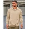 Runcati Mens Pullover Hoodies Long Sleeve Casual Lightweight Fashion Hooded Sweatshirt with Kanga Pockets(Khaki)