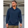 Runcati Mens Pullover Hoodies Long Sleeve Casual Lightweight Fashion Hooded Sweatshirt with Kanga Pockets(Navy)