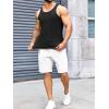 Runcati Mens Ribbed Knit Tank Top Cotton Sleeveless Shirts Summer Beach Workout Muscle Undershirt(Black)
