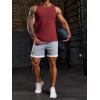 Runcati Men’s Ribbed Tank Tops Knit Sleeveless Workout T Shirt Muscle Gym Fitness Tee(Burgundy)
