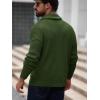 Runcati Mens Shawl Collar Cardigan Sweater Button Down Ribbed Knit Sweaters Chunky Casual Cardigan with Pockets(Army Green)