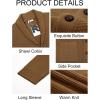 Runcati Mens Shawl Collar Cardigan Sweater Button Down Textured Knit Sweaters Casual Chunky Cardigan with Pockets(Brown)
