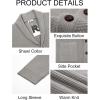 Runcati Mens Shawl Collar Cardigan Sweater Button Down Textured Knit Sweaters Casual Chunky Cardigan with Pockets(Grey)