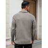 Runcati Mens Shawl Collar Cardigan Sweater Button Down Textured Knit Sweaters Casual Chunky Cardigan with Pockets(Grey)