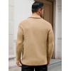 Runcati Mens Shawl Collar Cardigan Sweater Button Down Textured Knit Sweaters Casual Chunky Cardigan with Pockets(Khaki)