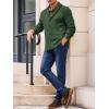 Runcati Mens Shawl Collar Cardigan Sweater Cable Knitted Button Down Sweaters Chunky Fall Winter Outwear(Army Green)