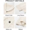 Runcati Mens Shawl Collar Cardigan Sweater Cable Knitted Button Down Sweaters Chunky Fall Winter Outwear(Beige)