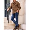 Runcati Mens Shawl Collar Cardigan Sweater Cable Knitted Button Down Sweaters Chunky Fall Winter Outwear(Brown)