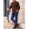Runcati Mens Shawl Collar Cardigan Sweater Cable Knitted Button Down Sweaters Chunky Fall Winter Outwear(Coffee)