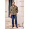 Runcati Mens Shawl Collar Cardigan Sweater Cable Knitted Button Down Sweaters Chunky Fall Winter Outwear(Light Brown)