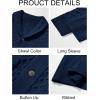 Runcati Mens Shawl Collar Cardigan Sweater Cable Knitted Button Down Sweaters Chunky Fall Winter Outwear(Navy Blue)