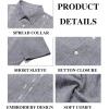 Runcati Mens Short Sleeve Guayabera Shirts Button Down Cuban Casual Mexican Shirts Summer Beach Wedding Linen Tops(Gray)