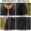 Runcati Mens Short Sleeve Guayabera Shirts Linen Cotton Button Down Mexican Embroidered Cuban Wedding Shirt Summer Beach Tops(05 Black)