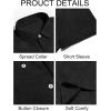 Runcati Mens Short Sleeve Linen Shirts Button Down Casual Texture Summer Beach Wedding Tops(Black)