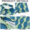 Runcati Mens Short Sleeve Shirts Button Down African Traditional Pattern Dashiki Shirt Casual Vintage Floral Hippie Tops(Lake Blue)