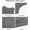 Runcati Men’s Sleeveless Tank Tops Crewneck Workout Gym Cotton Muscle Pocket T Shirt(Dark Grey)