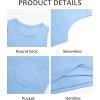 Runcati Men’s Sleeveless Tank Tops Crewneck Workout Gym Cotton Muscle Pocket T Shirt(Light Blue)