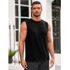 Runcati Mens Sleeveless Tank Tops Workout Athletic Muscle Shirt Casual Summer Beach T Shirts(Black)