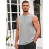 Runcati Mens Sleeveless Tank Tops Workout Athletic Muscle Shirt Casual Summer Beach T Shirts(Black/Light Gray)