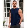 Runcati Mens Sleeveless Tank Tops Workout Athletic Muscle Shirt Casual Summer Beach T Shirts(Black/Navy)
