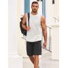Runcati Mens Sleeveless Tank Tops Workout Athletic Muscle Shirt Casual Summer Beach T Shirts(Black/White)