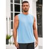 Runcati Mens Sleeveless Tank Tops Workout Athletic Muscle Shirt Casual Summer Beach T Shirts(Sky Blue)