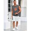 Runcati Mens Sleeveless Tank Tops Workout Gym Muscle Shirts Palm Tree Vintage Hawaiian Summer Beach T Shirts(Dark Gray)