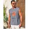Runcati Mens Sleeveless Tank Tops Workout Gym Muscle Shirts Palm Tree Vintage Hawaiian Summer Beach T Shirts(Gray)
