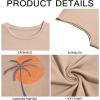Runcati Mens Sleeveless Tank Tops Workout Gym Muscle Shirts Palm Tree Vintage Hawaiian Summer Beach T Shirts(Khaki)