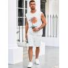 Runcati Mens Sleeveless Tank Tops Workout Gym Muscle Shirts Palm Tree Vintage Hawaiian Summer Beach T Shirts(White)