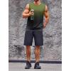 Runcati Mens Sleeveless Tank Tops Workout Muscle Gym T Shirts Crew Neck Gradient Tee Tops(Army Green)