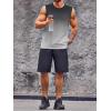 Runcati Mens Sleeveless Tank Tops Workout Muscle Gym T Shirts Crew Neck Gradient Tee Tops(Black)