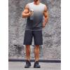 Runcati Mens Sleeveless Tank Tops Workout Muscle Gym T Shirts Crew Neck Gradient Tee Tops(Light Grey)
