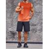 Runcati Mens Sleeveless Tank Tops Workout Muscle Gym T Shirts Crew Neck Gradient Tee Tops(Orange)