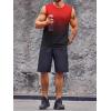Runcati Mens Sleeveless Tank Tops Workout Muscle Gym T Shirts Crew Neck Gradient Tee Tops(Red)
