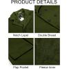 Runcati Mens Trench Coat Double Breasted Notched Collar Fleece Jacket Slim Fit Fall Winter Fuzzy Pea Coats Warm Overcoat(Army Green)