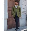 Runcati Mens Trench Coat Double Breasted Notched Lapel Jacket Casual Belted Windbreaker Overcoat(Army Green)