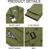 Runcati Men’s Trench Coat Double Breasted Notched Lapel Long Jacket Belted Windbreaker Casual Slim Fit Overcoat(Army Green)